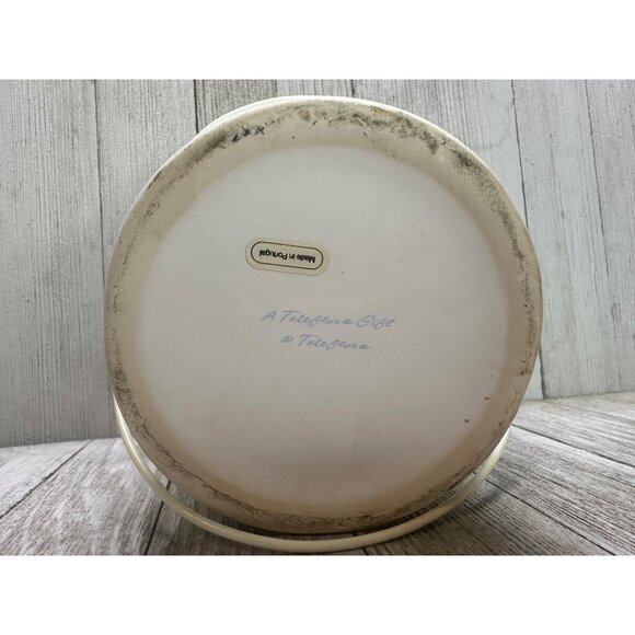 Vtg Teleflora Mushroom Shape Hanging Birdhouse Planter Floral 6.5" Tall Portugal - Picture 7 of 15